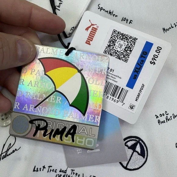 NEW Puma Polo Shirt Men XL Arnold Palmer Cloudspun Scorecard Golf Performance - Picture 9 of 16